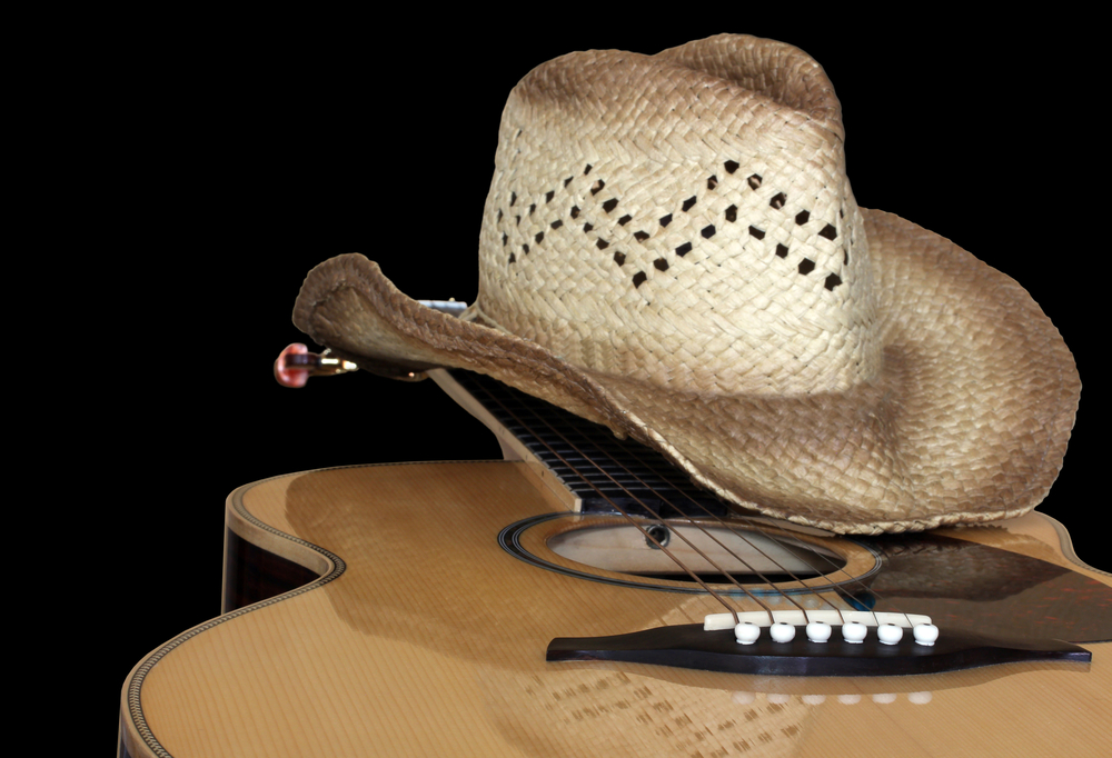 hat and guitar